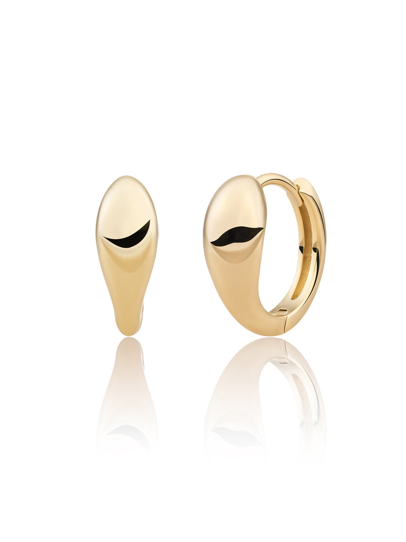 Bold Fuse Creolen Small - Gold Plated