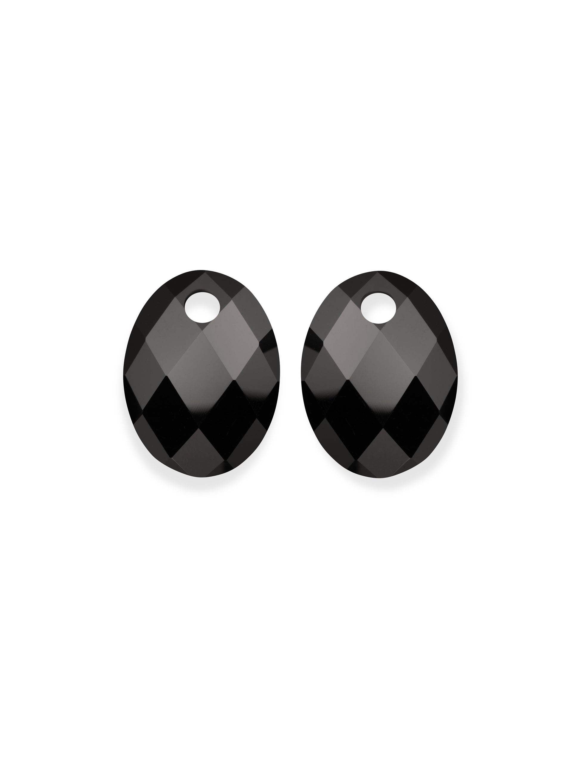 Oorbel Edelstenen Medium Oval Onyx