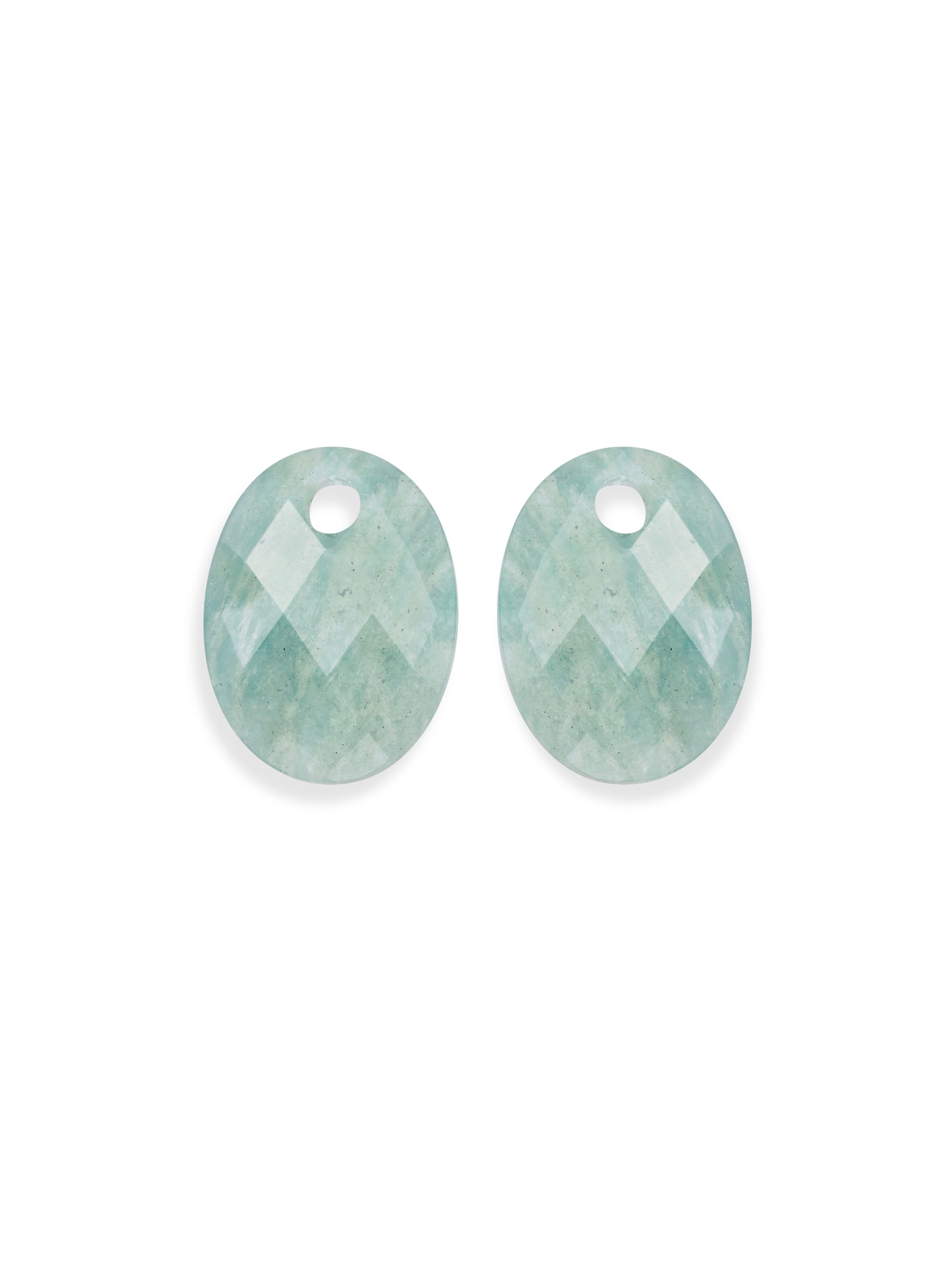 Oorbel Edelstenen Medium Oval Rich Green Amazonite