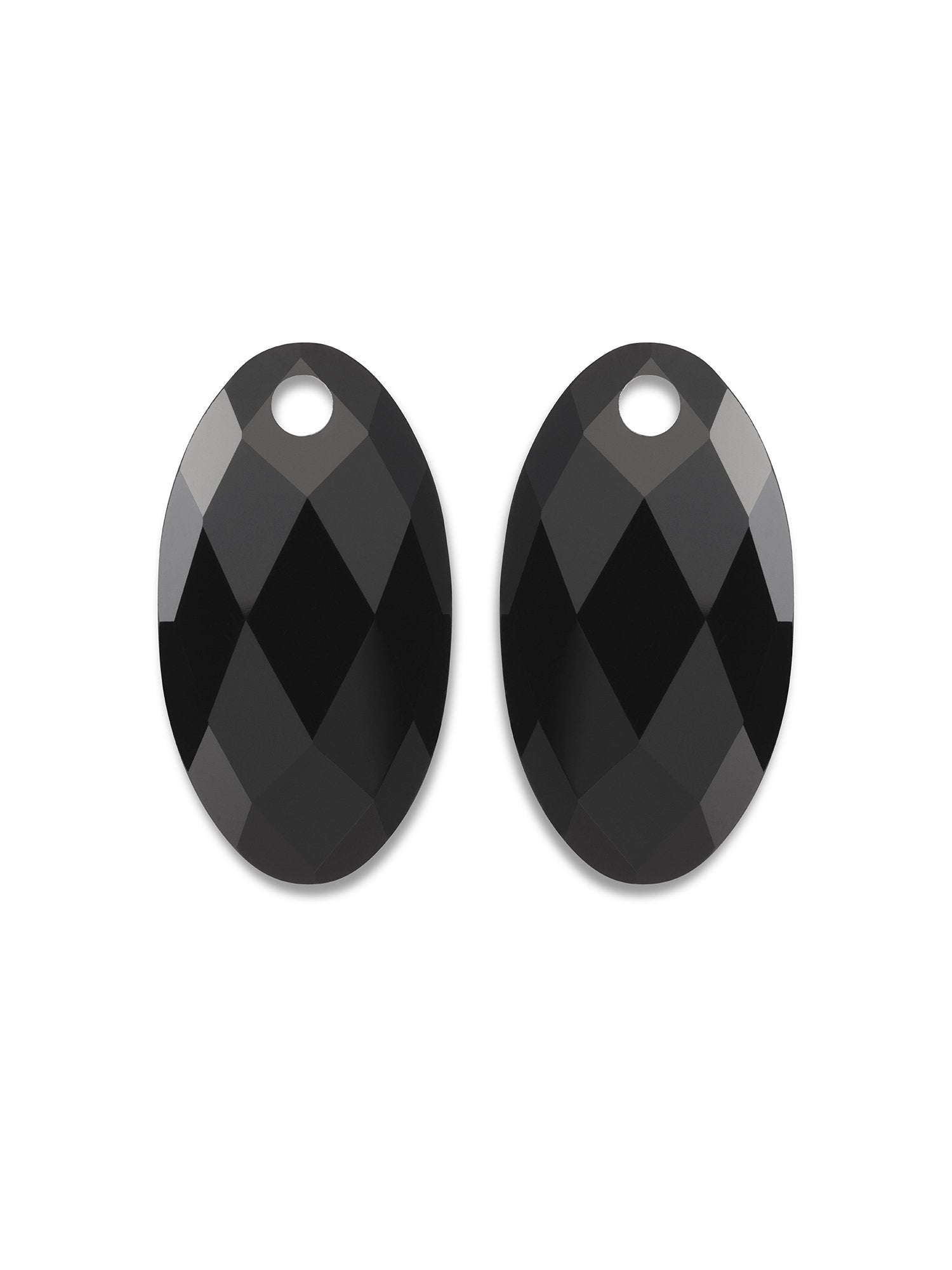 Oorbel Edelstenen Large Leaf Onyx