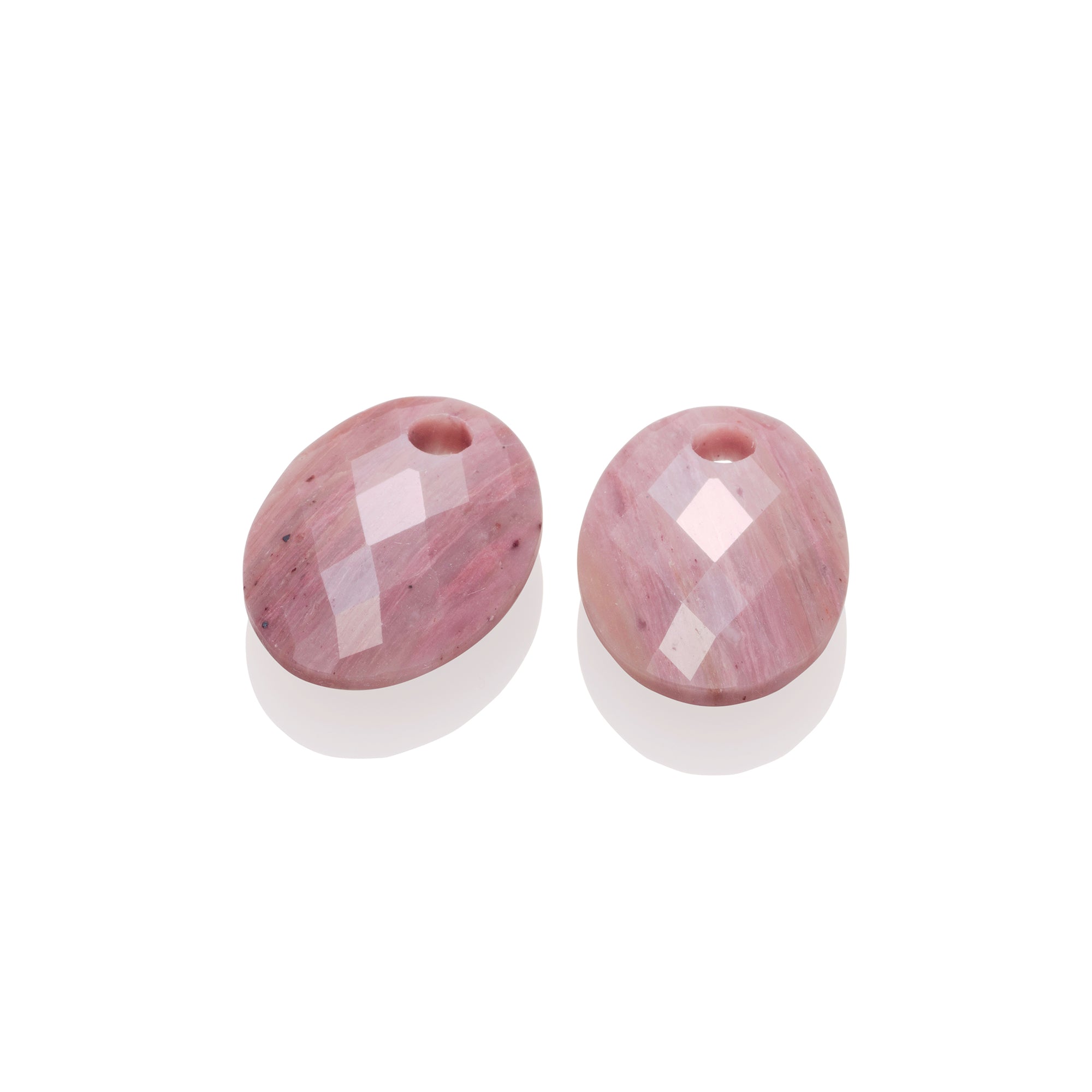 Pink Rhodonite Medium Oval Oorbel Edelstenen