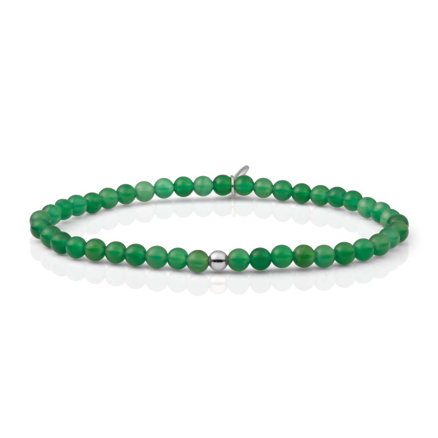 Sparkling Gemstone Green Onyx Small Saturn