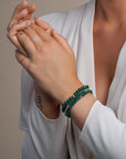 Groene Onyx Saturn Armband Small