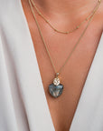 Labradorite Trillion Cut ketting edelsteen
