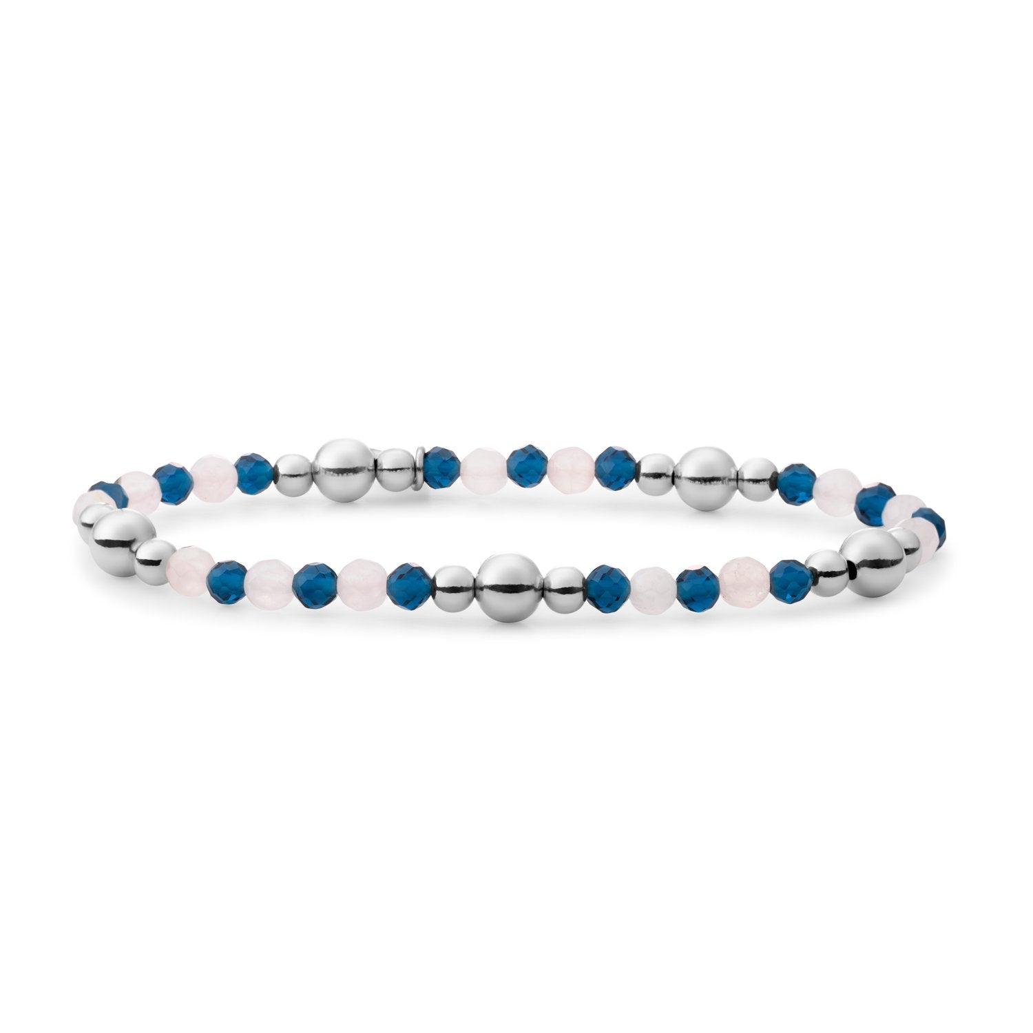 Topaz Quartz & Rose Quartz Bold Mix armband