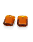 Oorbelhangers vierkant geslepen oranje citrine quartz edelstenen