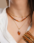Link Ketting Citrine Quartz & Tiger Eye | Goudkleurig
