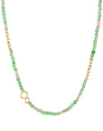 Link Ketting Green Aventurine & Labradorite Goudkleurig