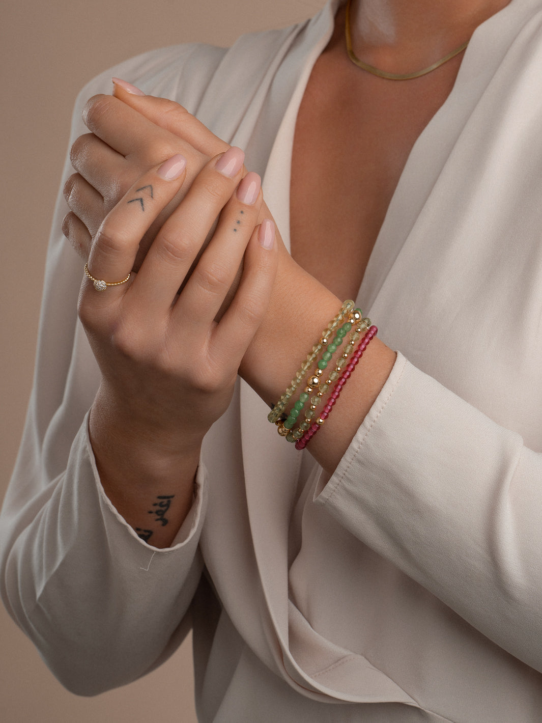 armband goud verguld met edelstenen