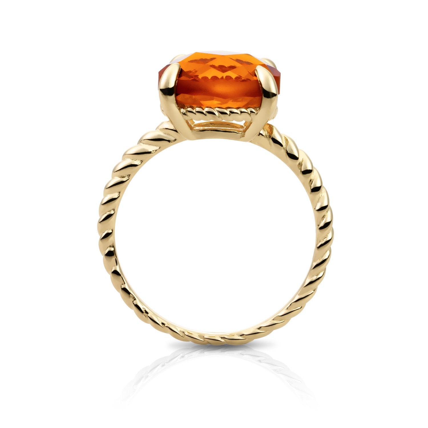 Twist Ring Citrine Quartz - 9 karaat