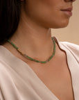 Link Ketting Green Aventurine & Labradorite Goudkleurig