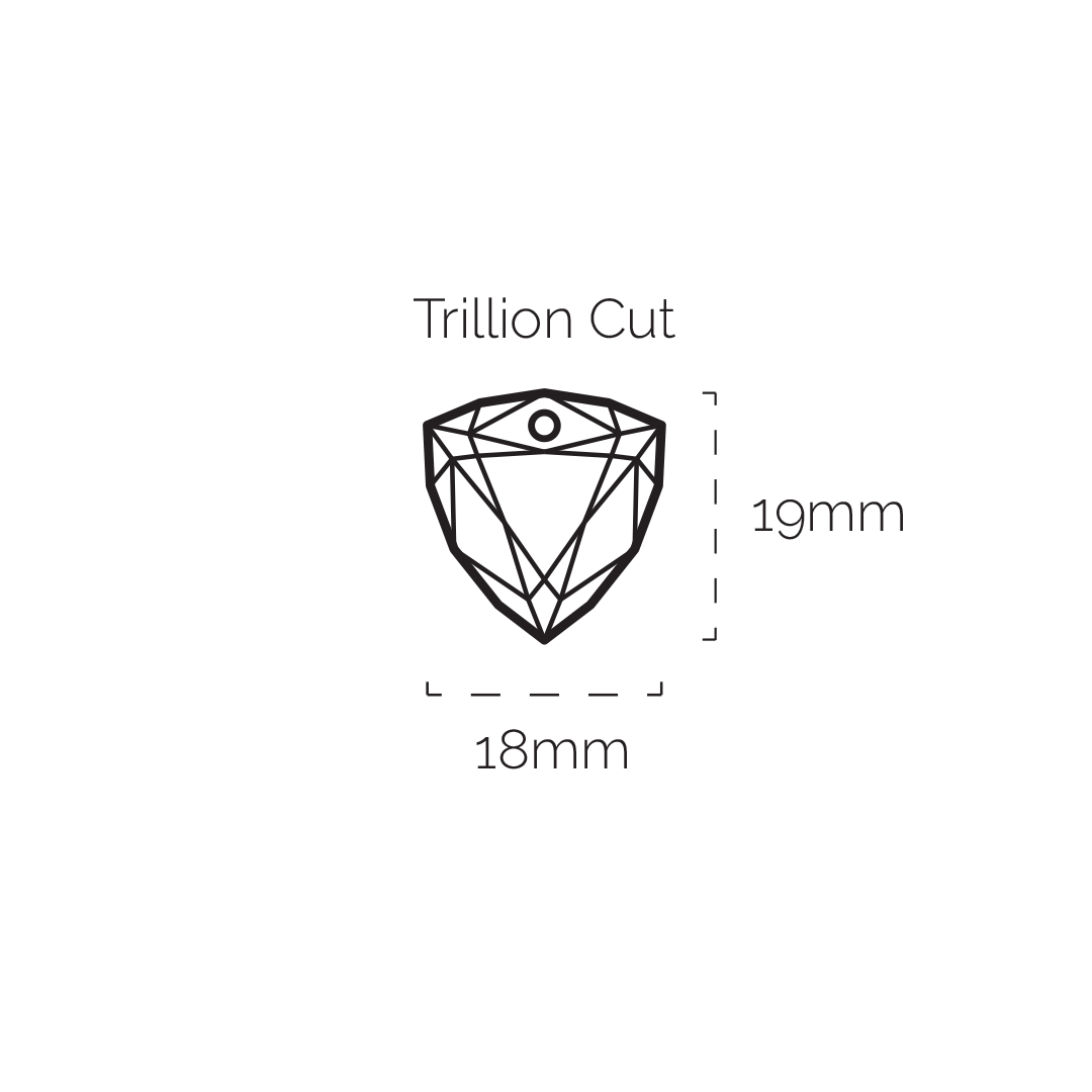 Mother of Pearl Trillion Cut ketting edelsteen
