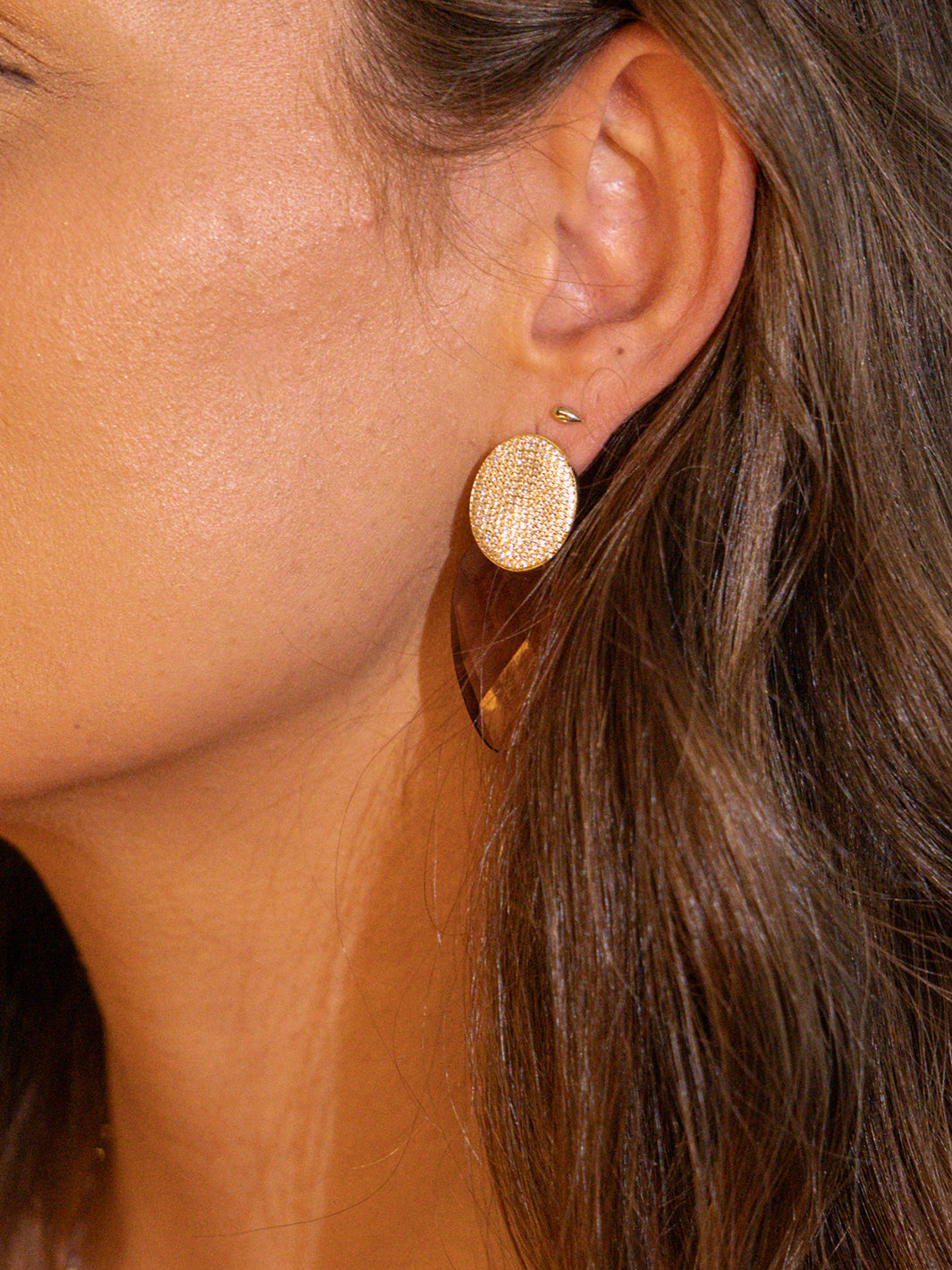 Fuse Push Back oorbellen Zirconia