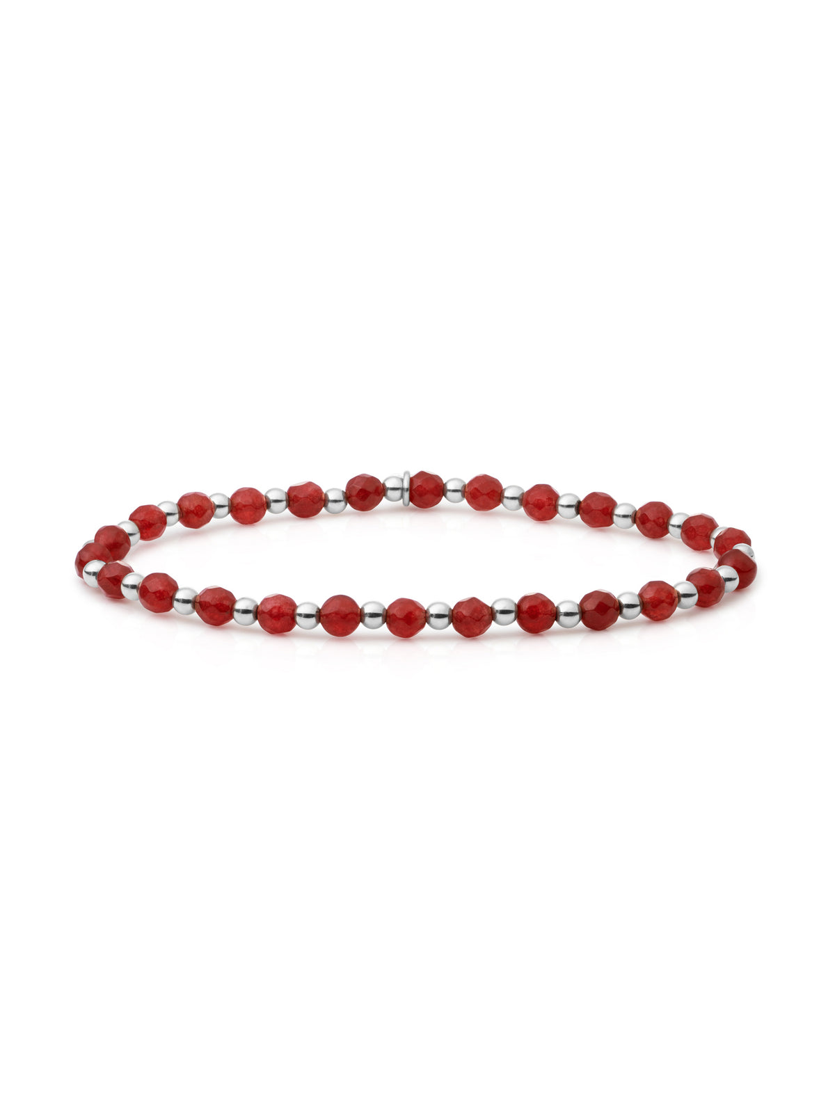 Interstellar Armband Red Coral - Rhodium Plated