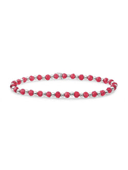 Interstellar Armband Fuchsia Quartz - Rhodium Plated