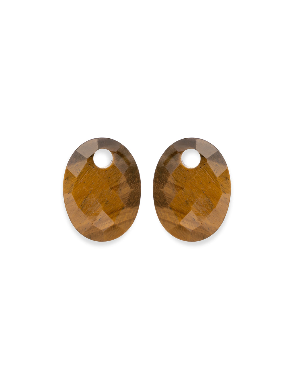 Oorbel Edelstenen Medium Oval Tiger Eye - Oorbel Edelstenen Medium Oval Tiger Eye
