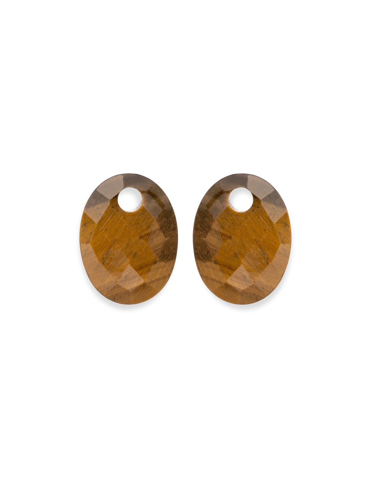 Oorbel Edelstenen Medium Oval Tiger Eye - Oorbel Edelstenen Medium Oval Tiger Eye