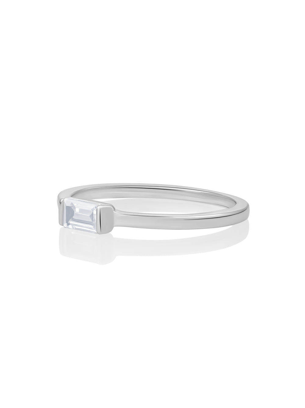 Baguette Ring Zirconia Zilver - 60