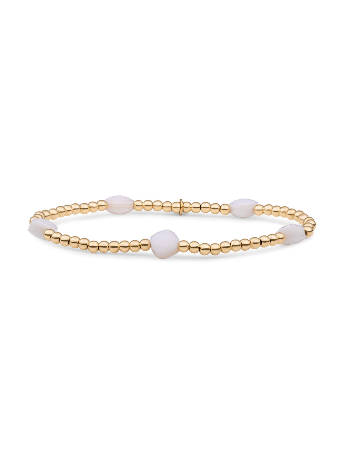 Cushion Cut Armband Pearl - Gold Plated