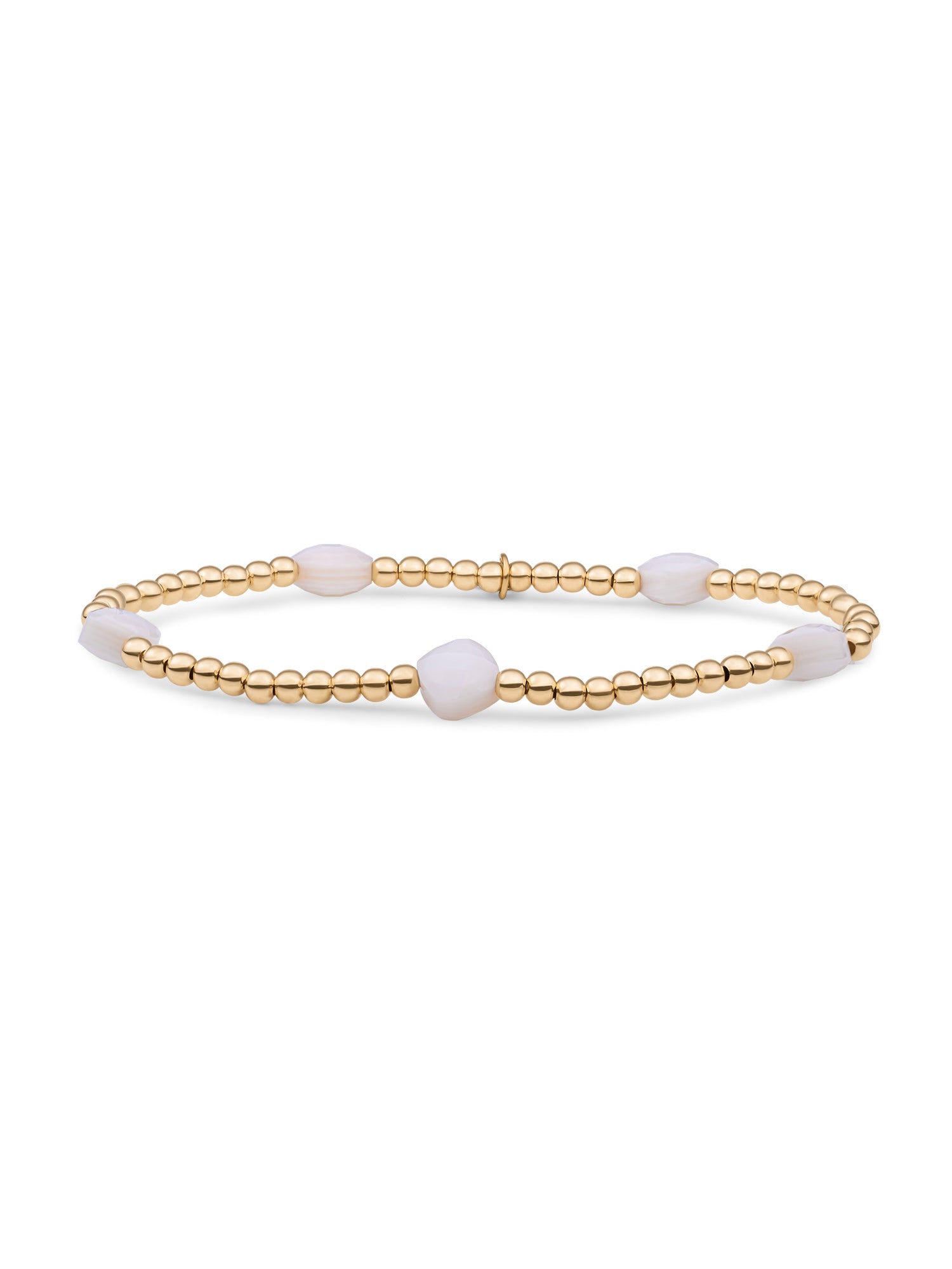 Cushion Cut Armband Pearl - Gold Plated