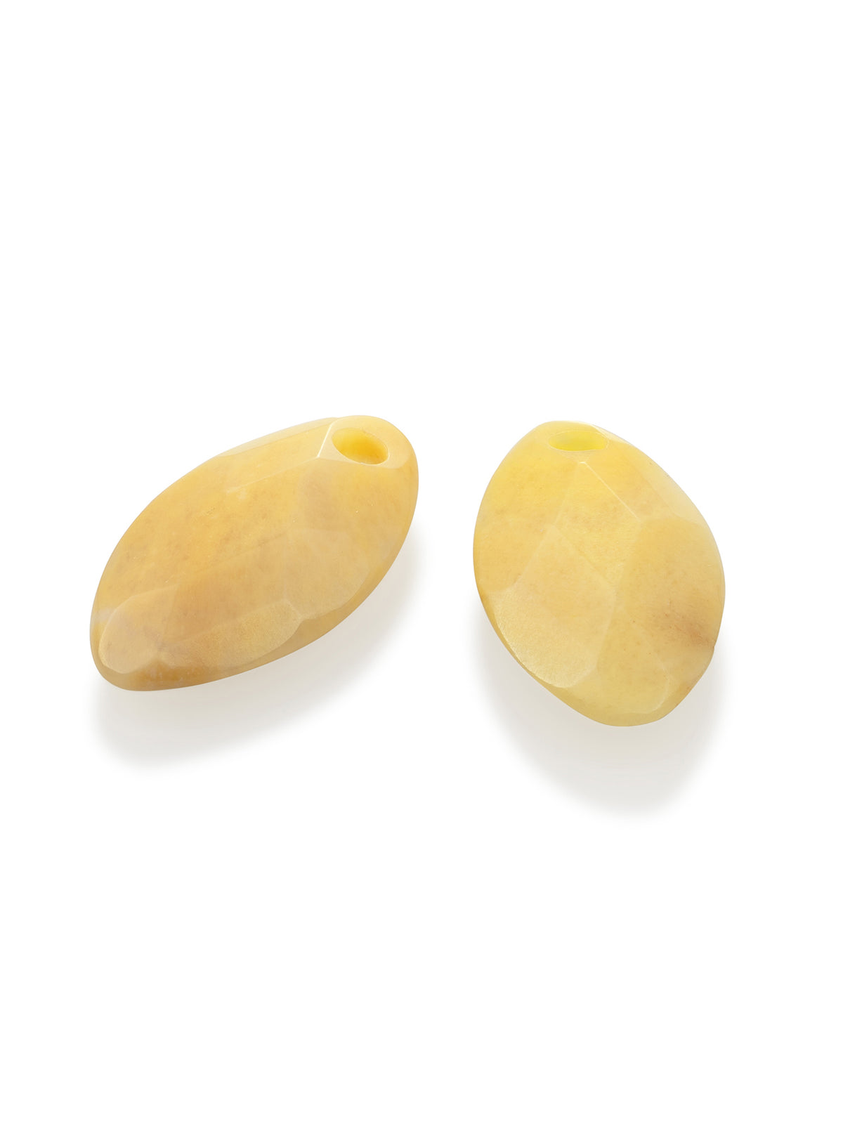 Oorbel Edelstenen Leaf Yellow Jade - Oorbel Edelstenen Leaf Yellow Jade