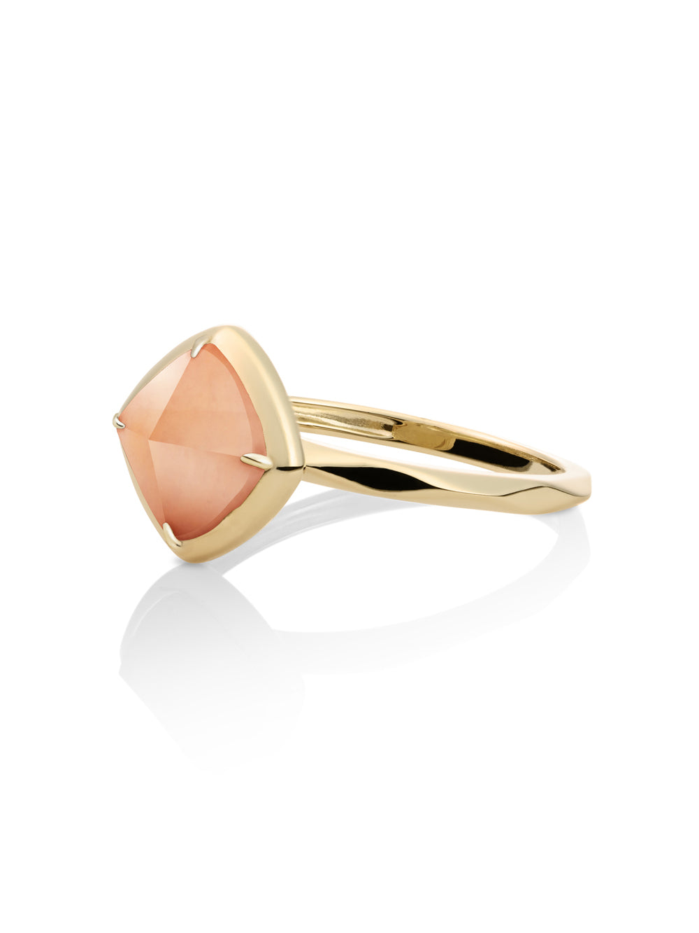 Edge Ring Peach Rhodonite 9K Goud - 50