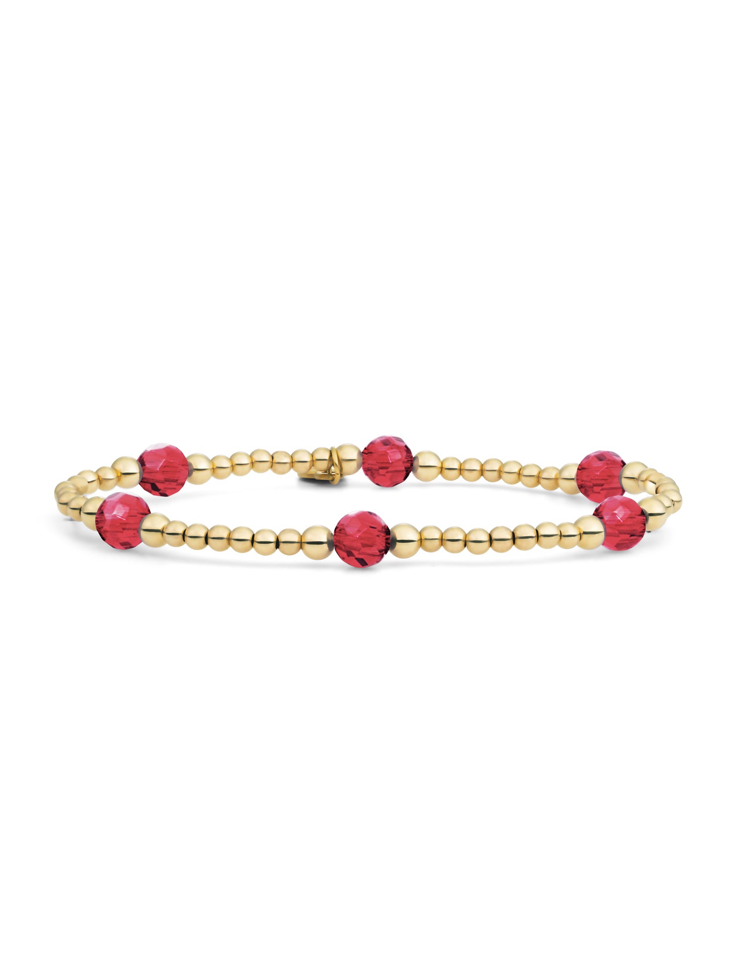 Reverse Bold Mix Armband Fuchsia Quartz - Gold Plated