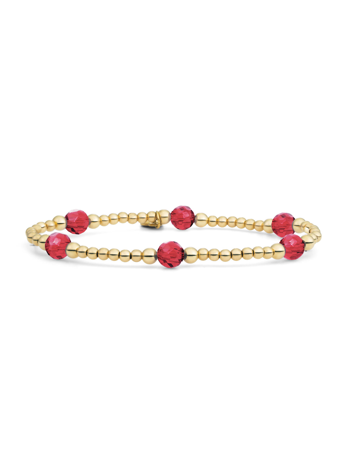 Reverse Bold Mix Armband Fuchsia Quartz - Gold Plated