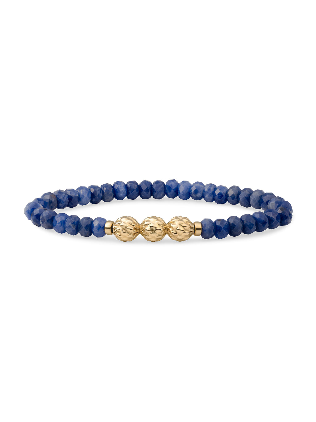 Fuse Beads Armband Sodalite - 0.00 / 0.00 / Gold Plated