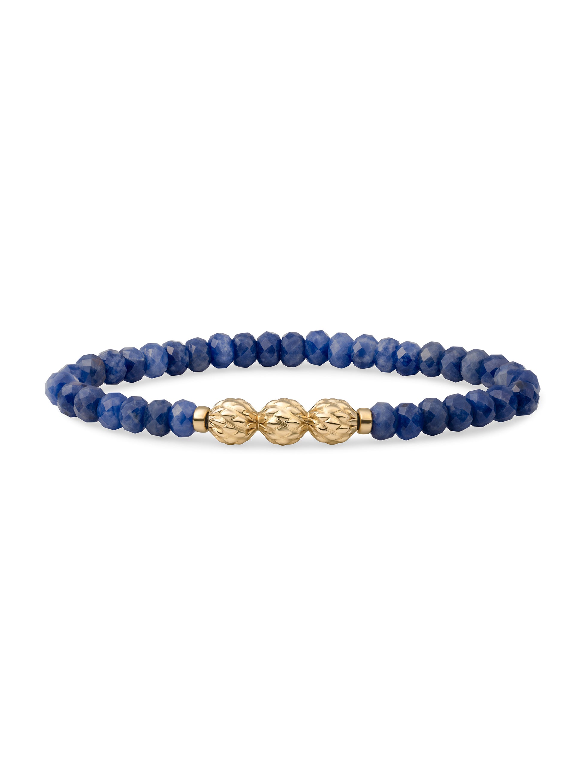 Fuse Beads Armband Sodalite - Gold Plated