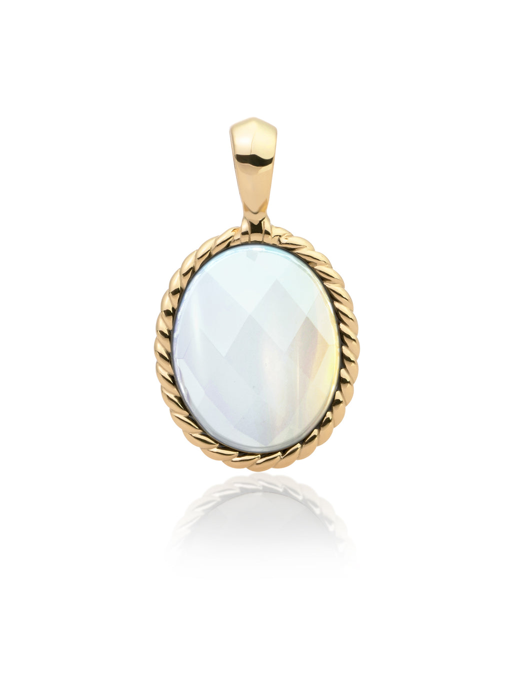 Twist Pendant Opalite - Gold Plated