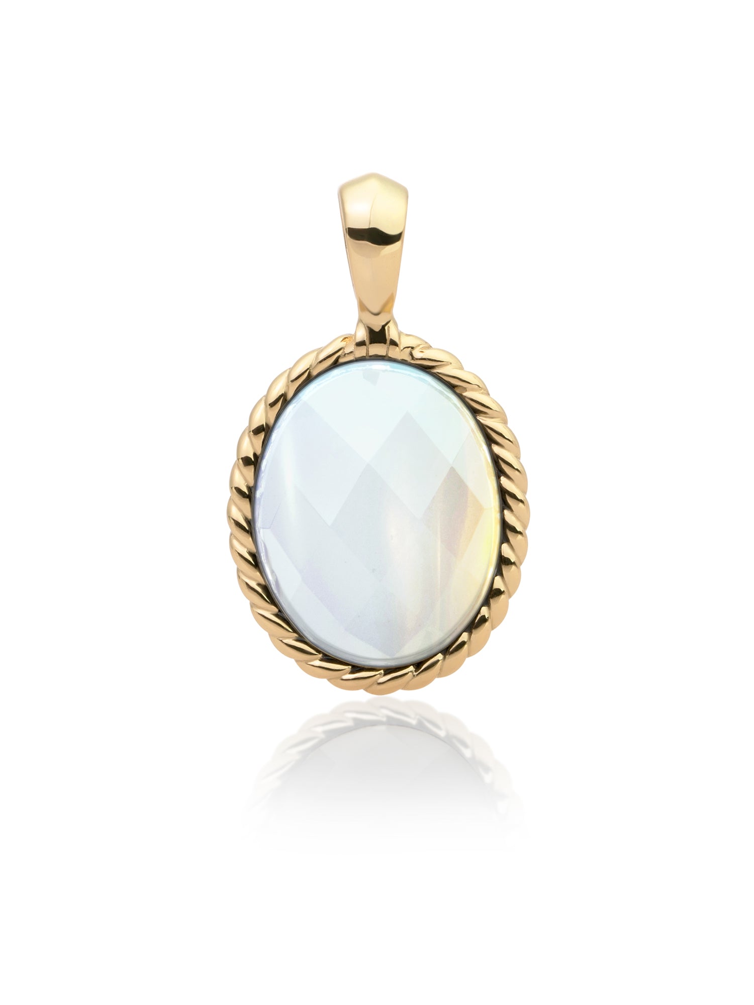 Twist Pendant Opalite - Gold Plated