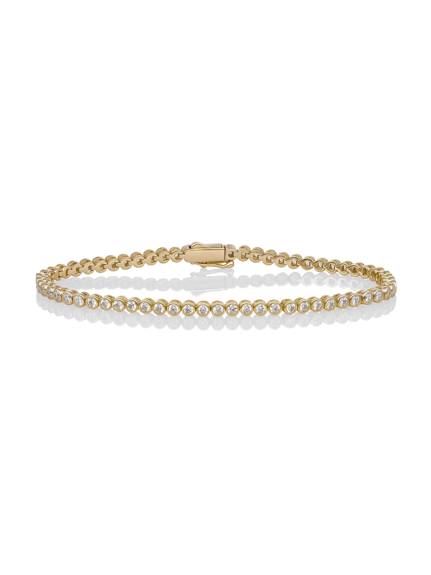 Tennis Armband Zirconia - Gold Plated / S