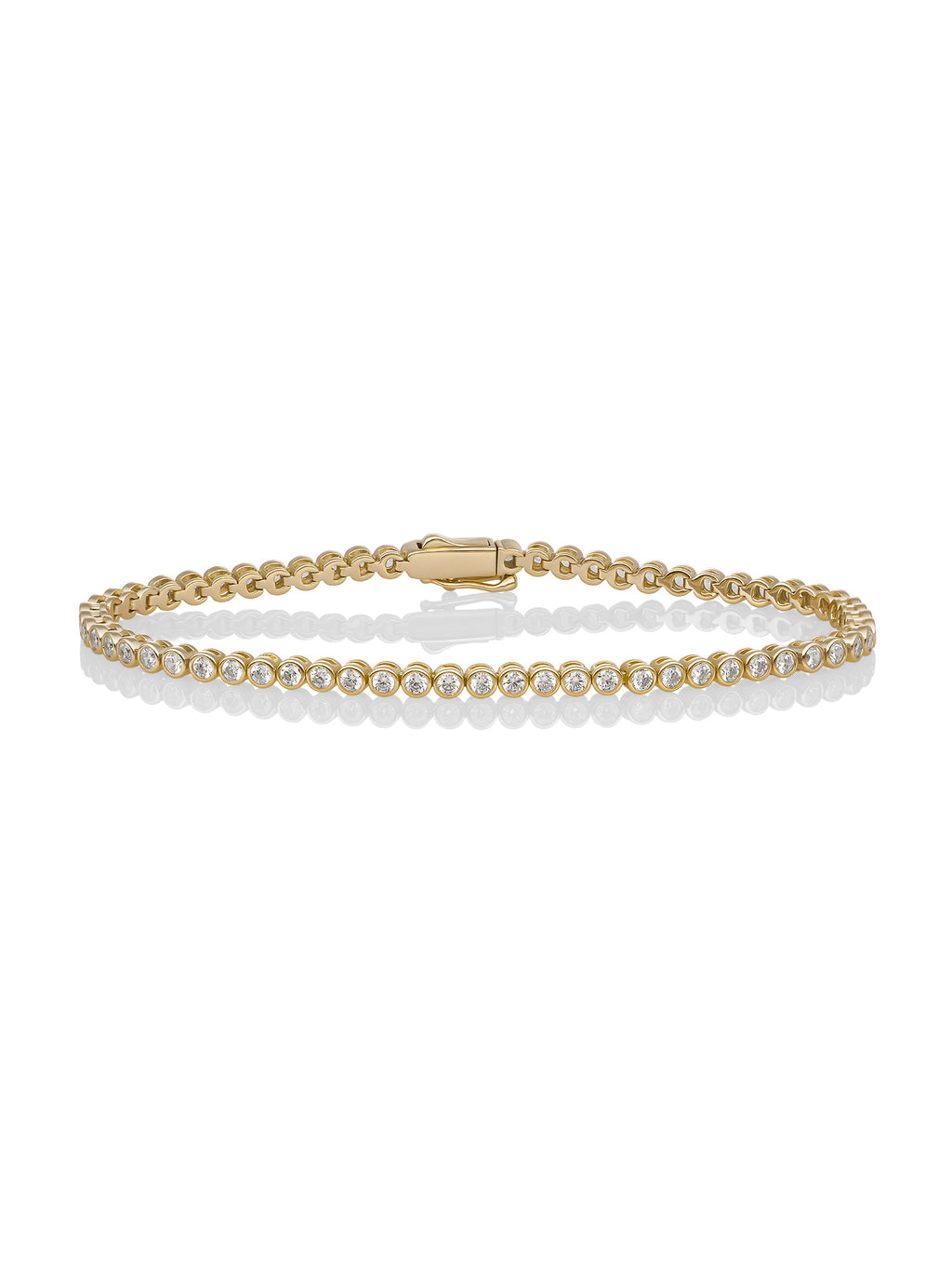 Tennis Armband Zirconia - Gold Plated / S