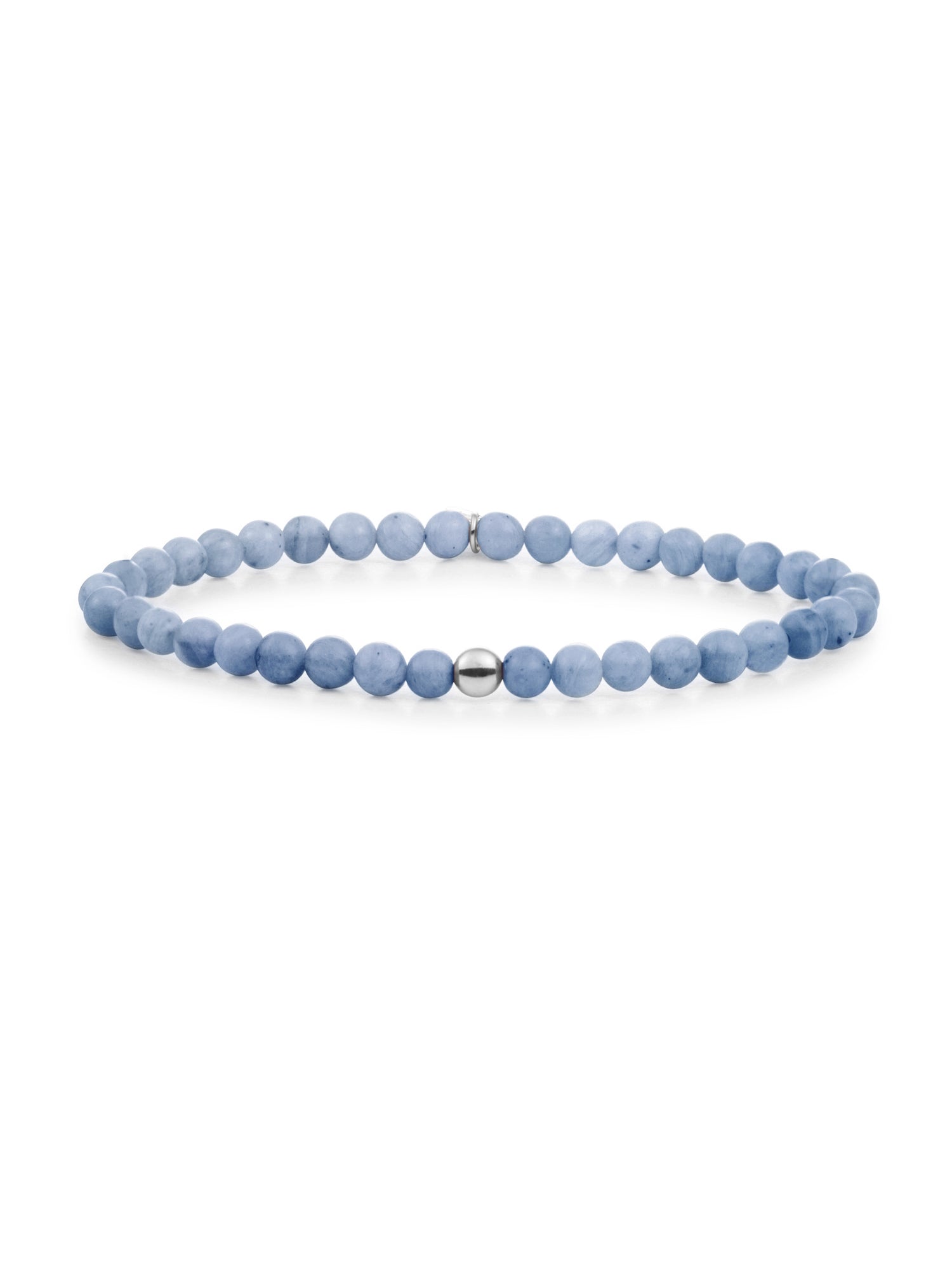 Saturn Armband Small Blue Aventurine - Rhodium Plated