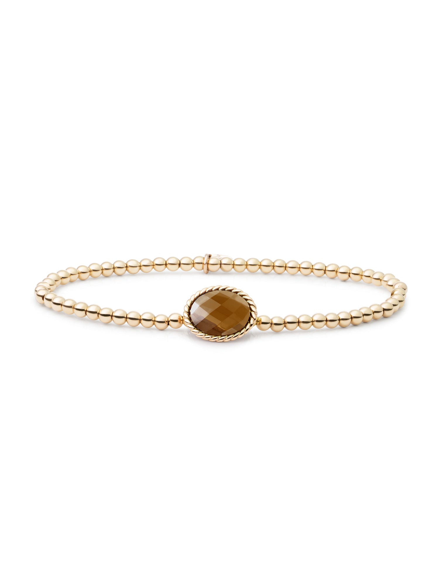 Twist Armband Smoky Quartz - Gold Plated