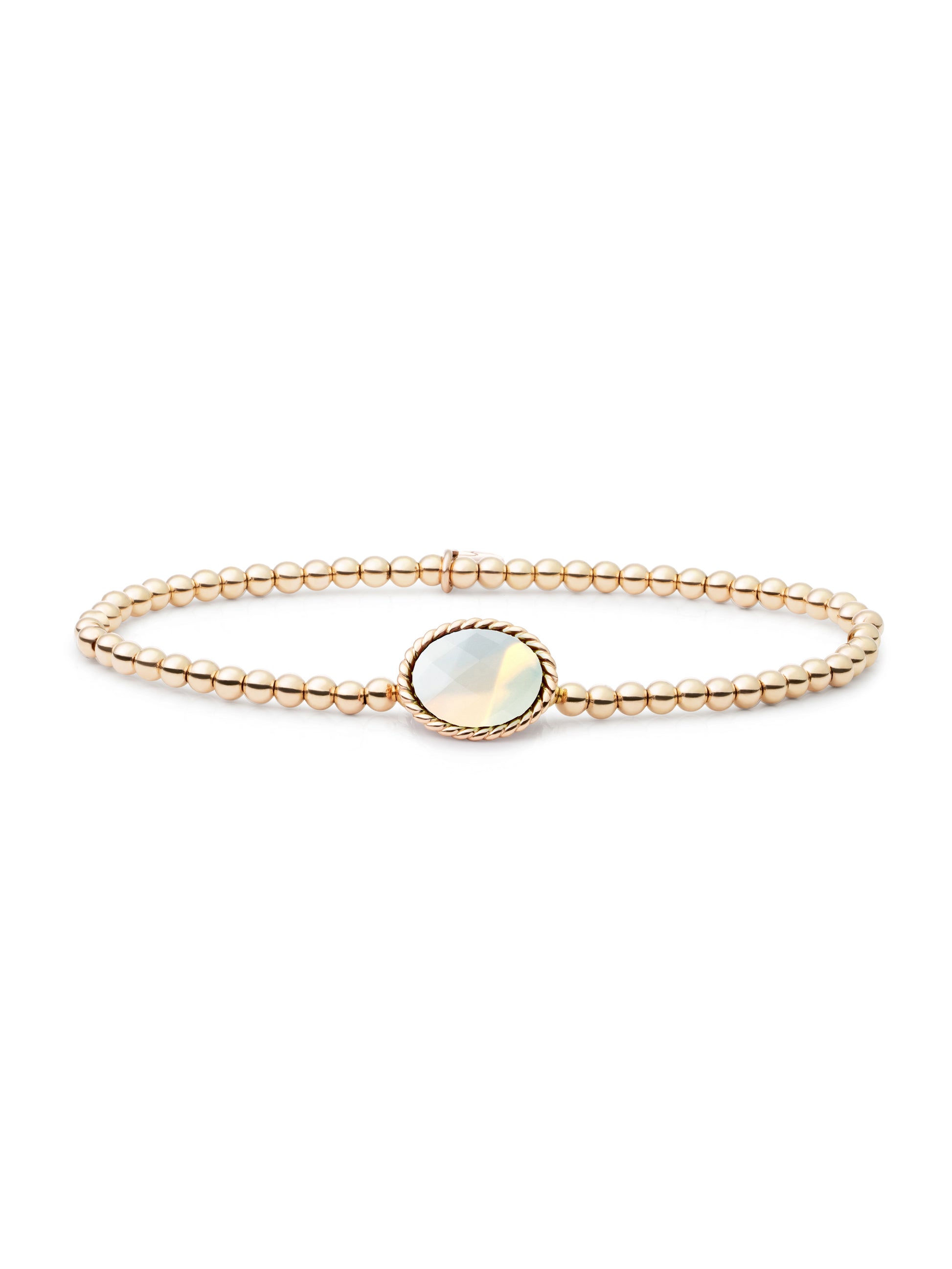Twist Armband Opalite - 0.00 / 0.00 / Rhodium Plated