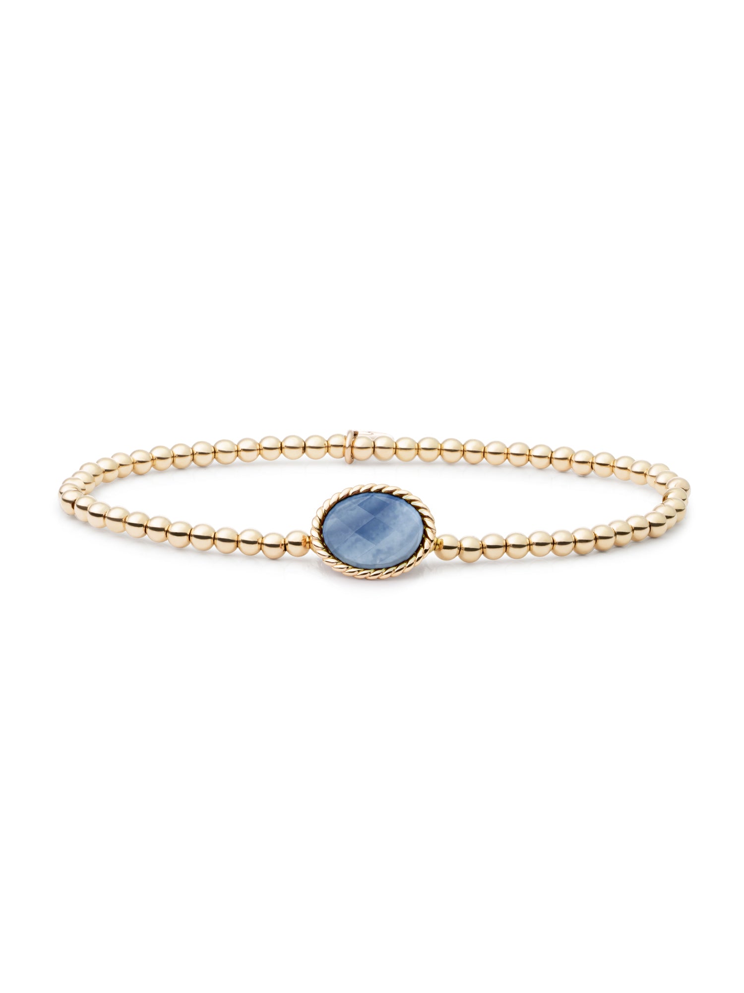 Twist Armband Blue Aventurine - Gold Plated