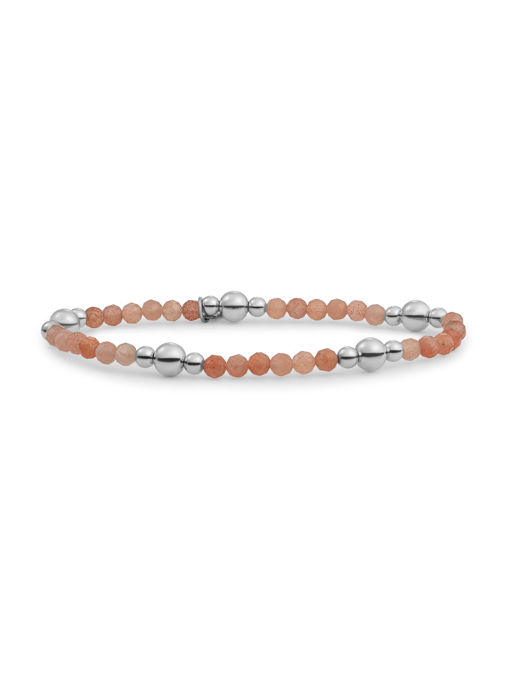 Bold Mix Armband Sunstone - Rhodium Plated