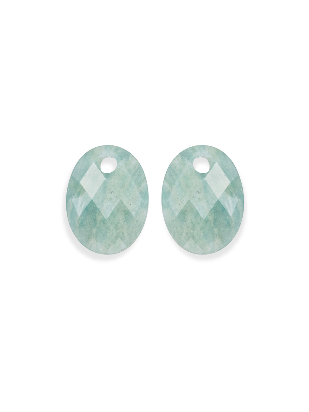 Oorbel Edelstenen Medium Oval Rich Green Amazonite - Oorbel Edelstenen Medium Oval Rich Green Amazonite