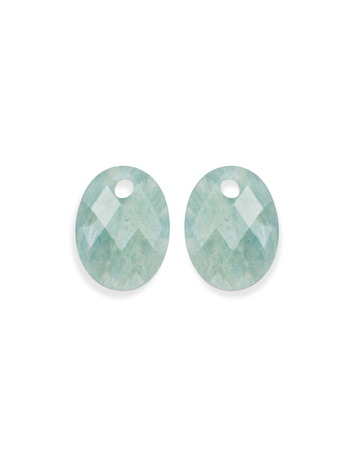 Oorbel Edelstenen Medium Oval Rich Green Amazonite - Oorbel Edelstenen Medium Oval Rich Green Amazonite