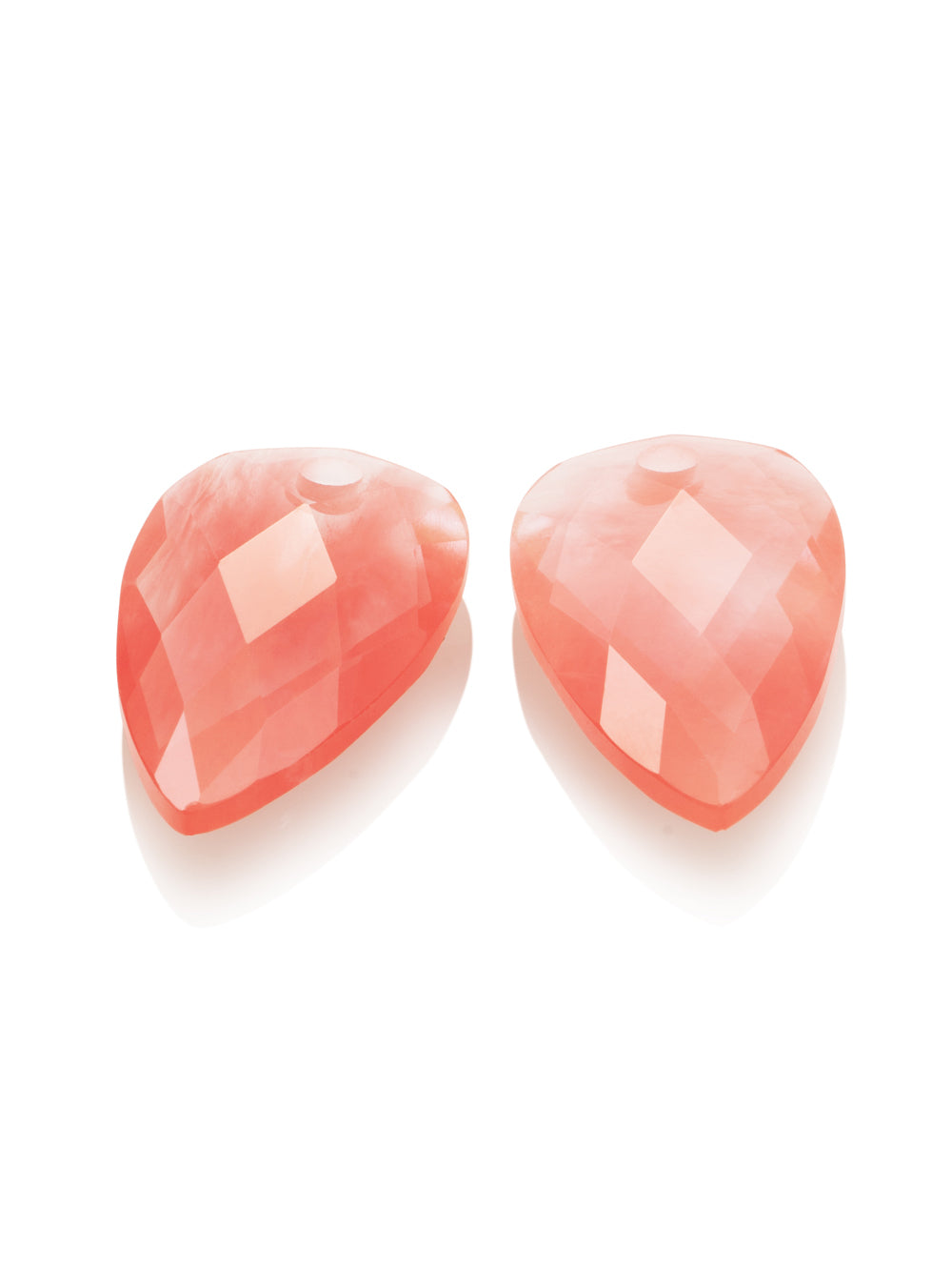 Oorbel Edelstenen Blossom Facet Cherry Quartz - Oorbel Edelstenen Blossom Facet Cherry Quartz