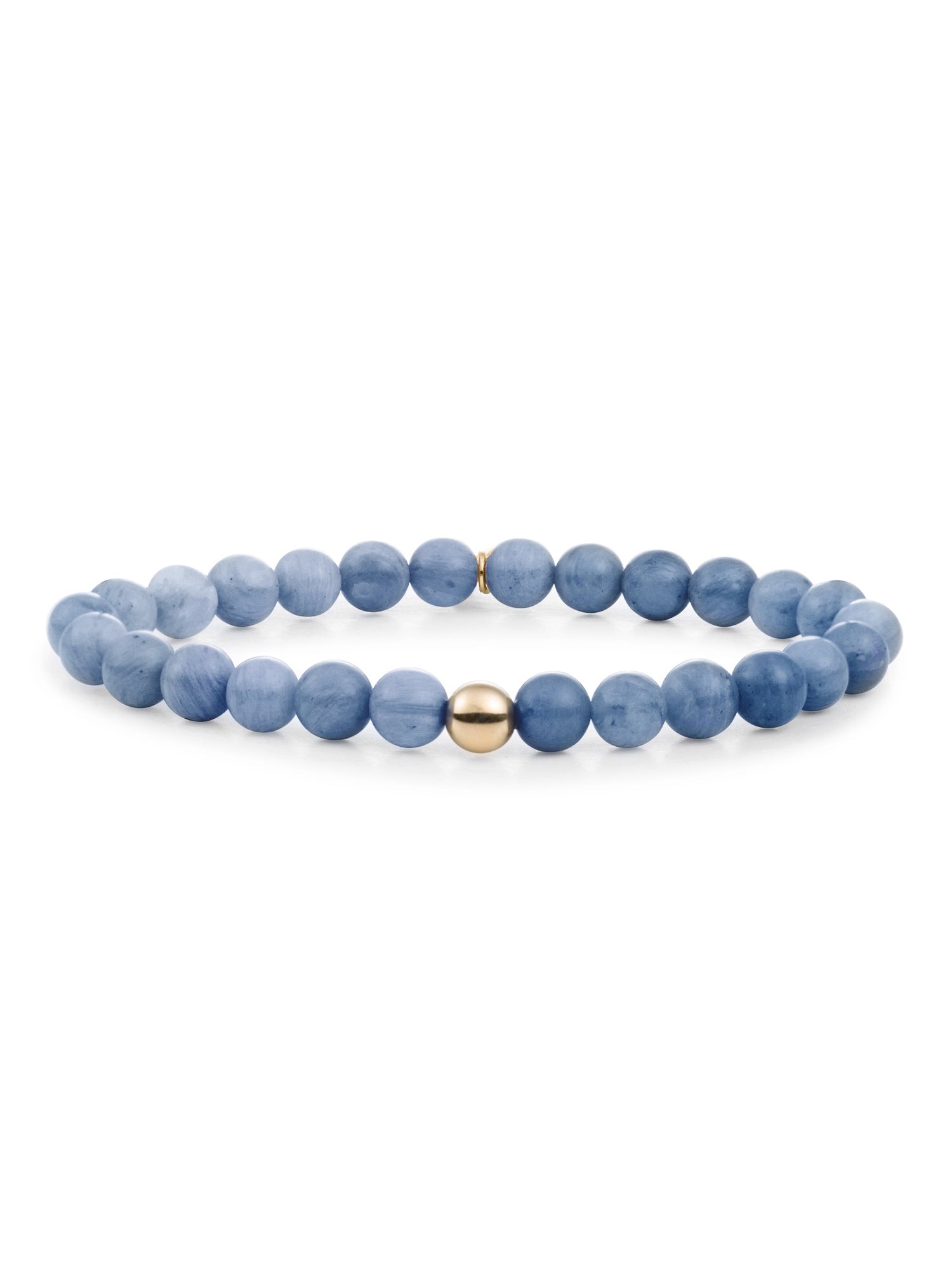 Saturn Armband Large Blue Aventurine - Gold Plated