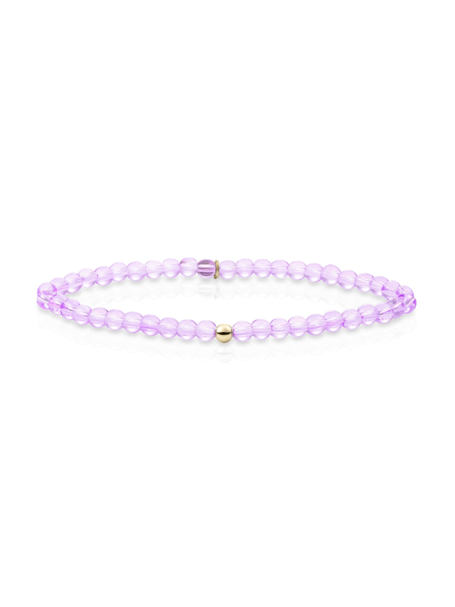 Saturn Armband Small Violet Quartz - Gold Plated