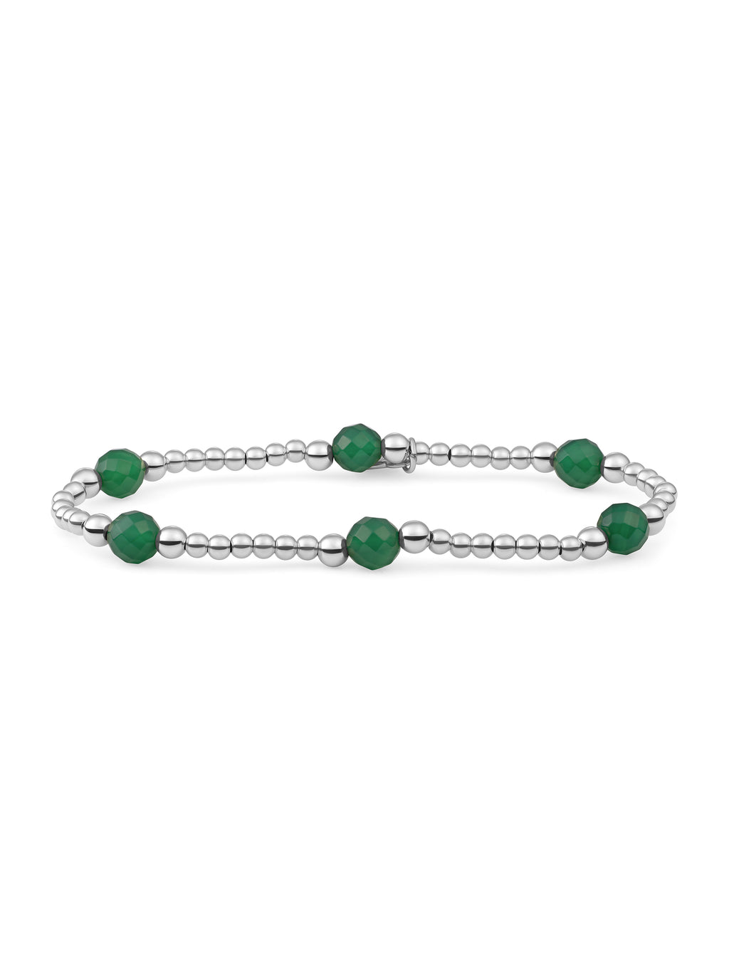 Reverse Bold Mix Armband Green Onyx - 0.00 / 0.00 / Gold Plated