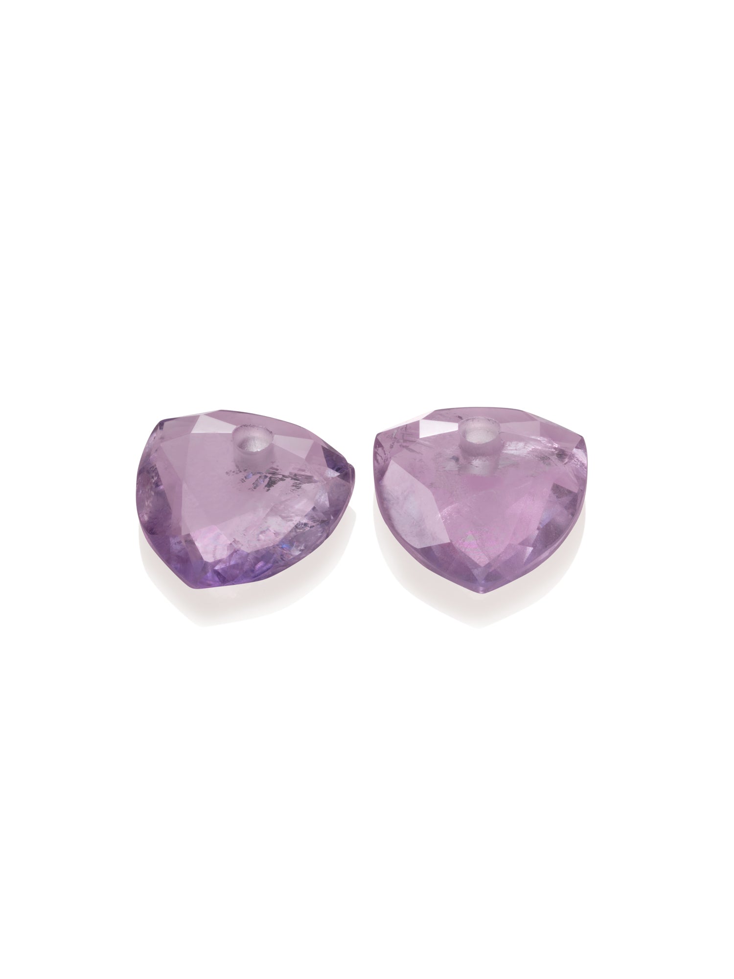 Oorbel Edelstenen Trillion Cut Amethyst - Oorbel Edelstenen Trillion Cut Amethyst