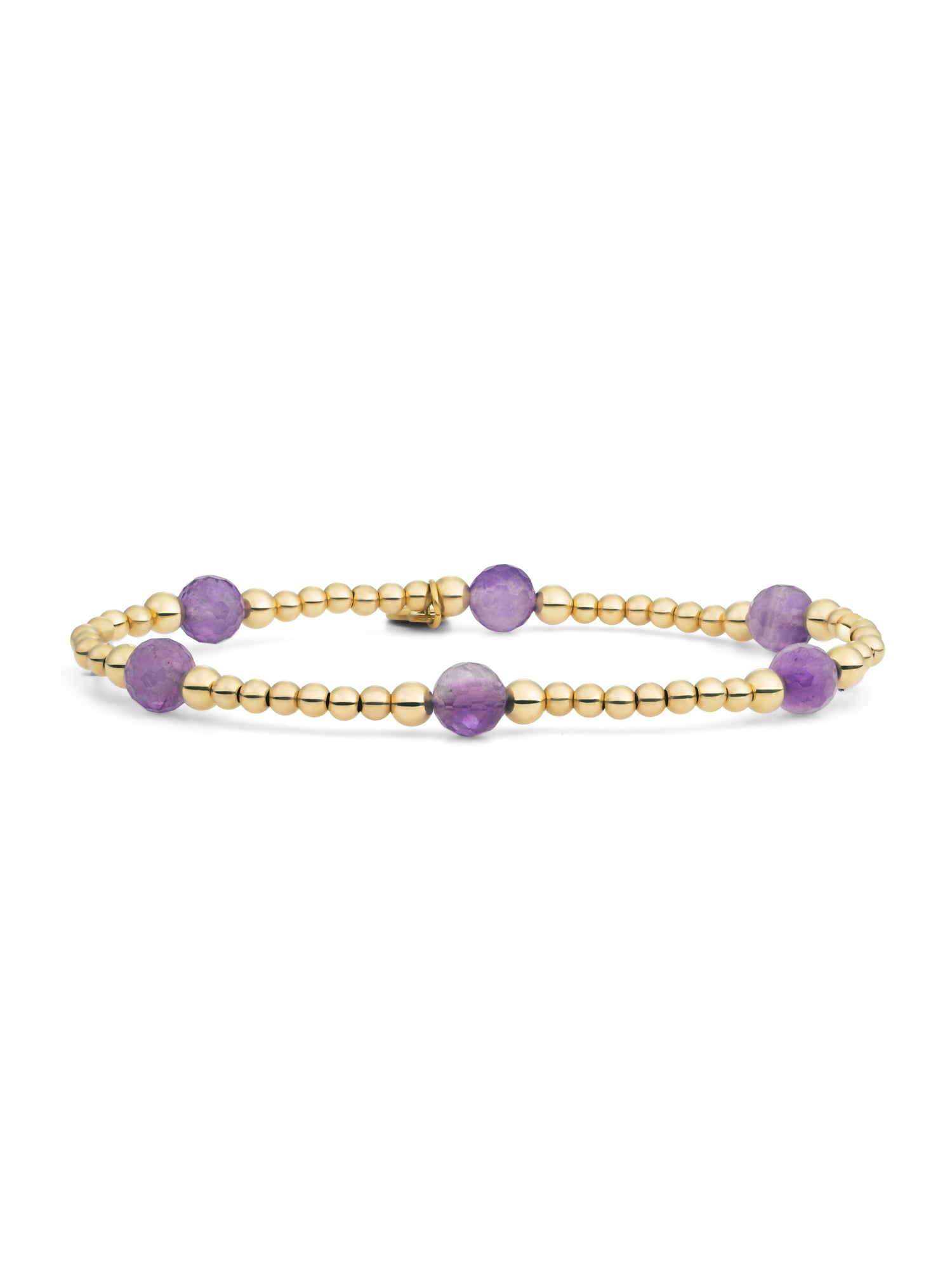 Reverse Bold Mix Armband Amethyst - Gold Plated