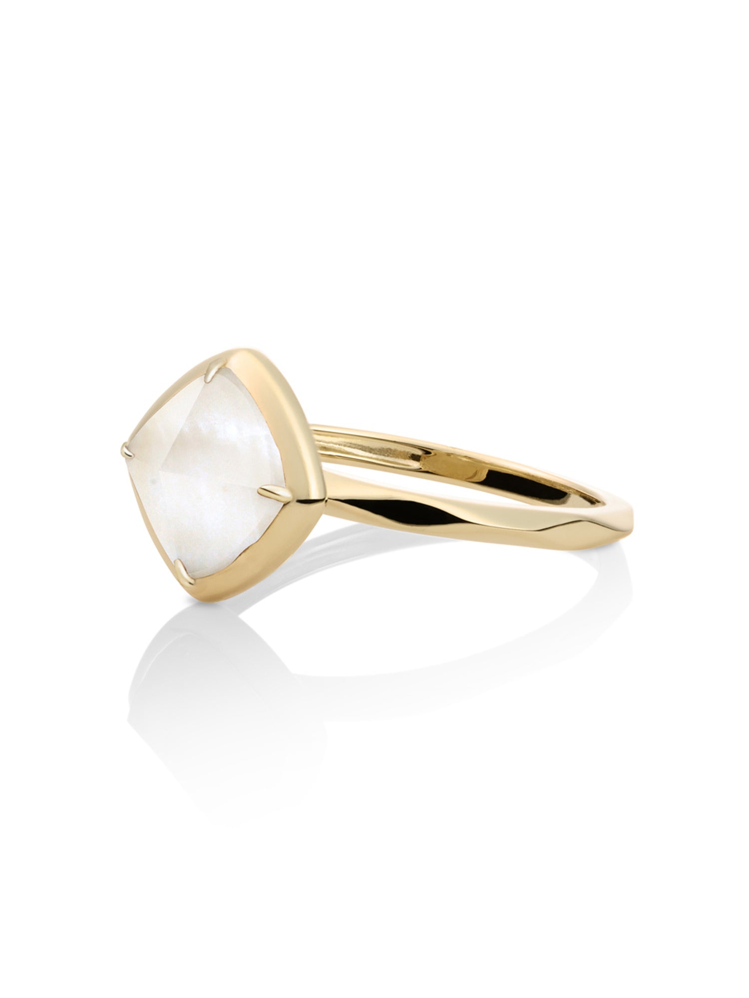 Edge Ring Mother of Pearl 9K Goud - 50