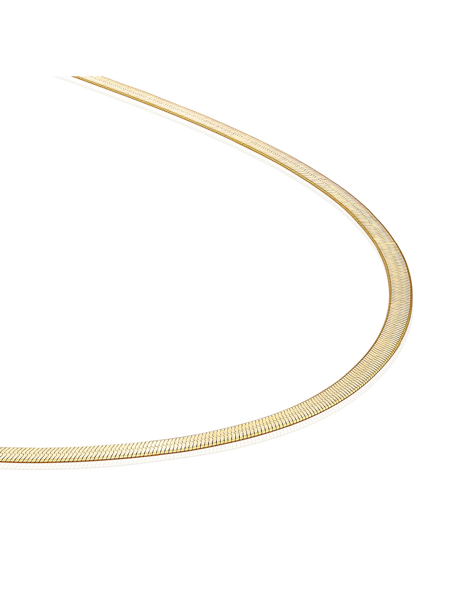 Herringbone Chain Ketting - Gold Plated / 45cm