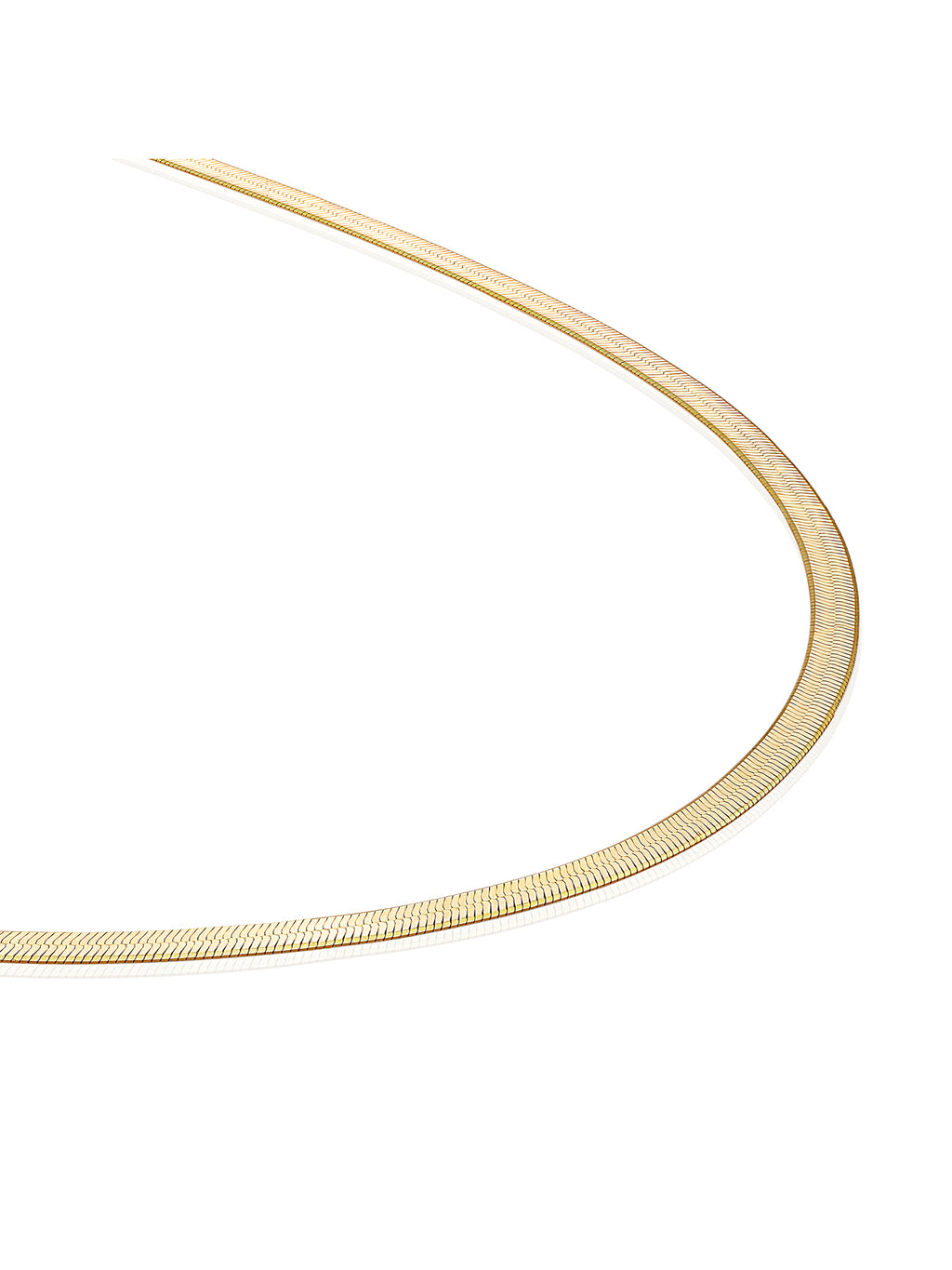 Herringbone Chain Ketting - Gold Plated / 45cm